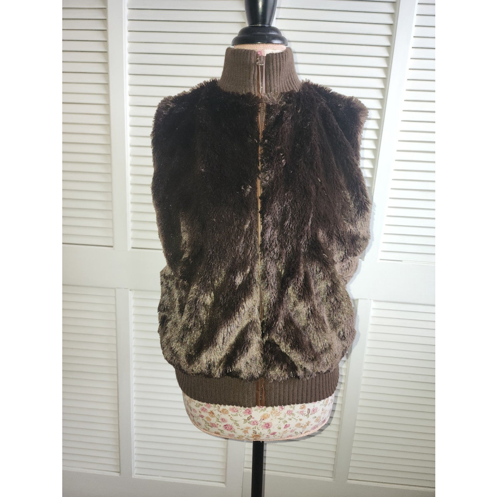 Vintage Betsey Johnson faux fur vest